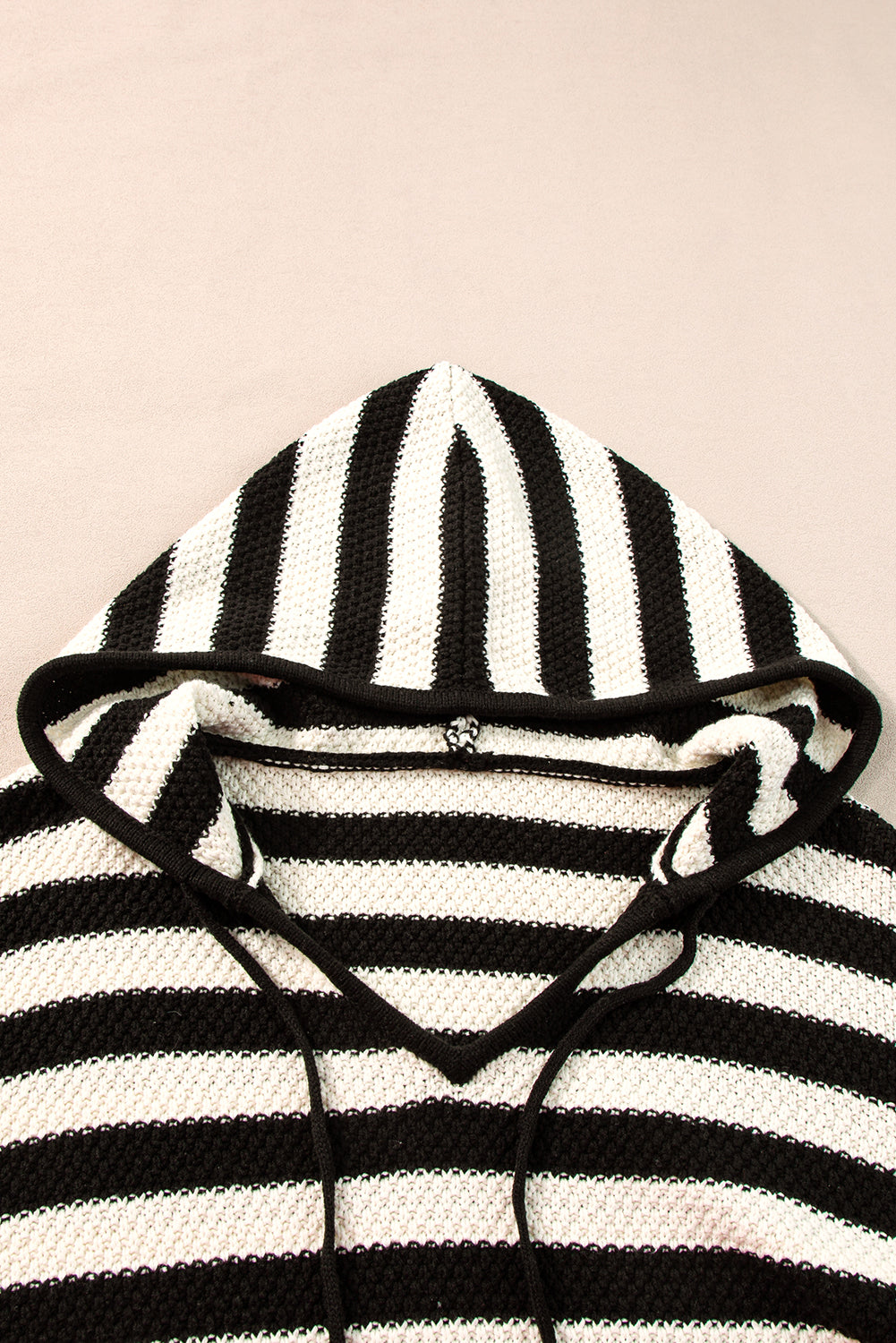 Stripe Hooded Knit Sweater Pocketed Jumper Sweaters | Chuzko.com