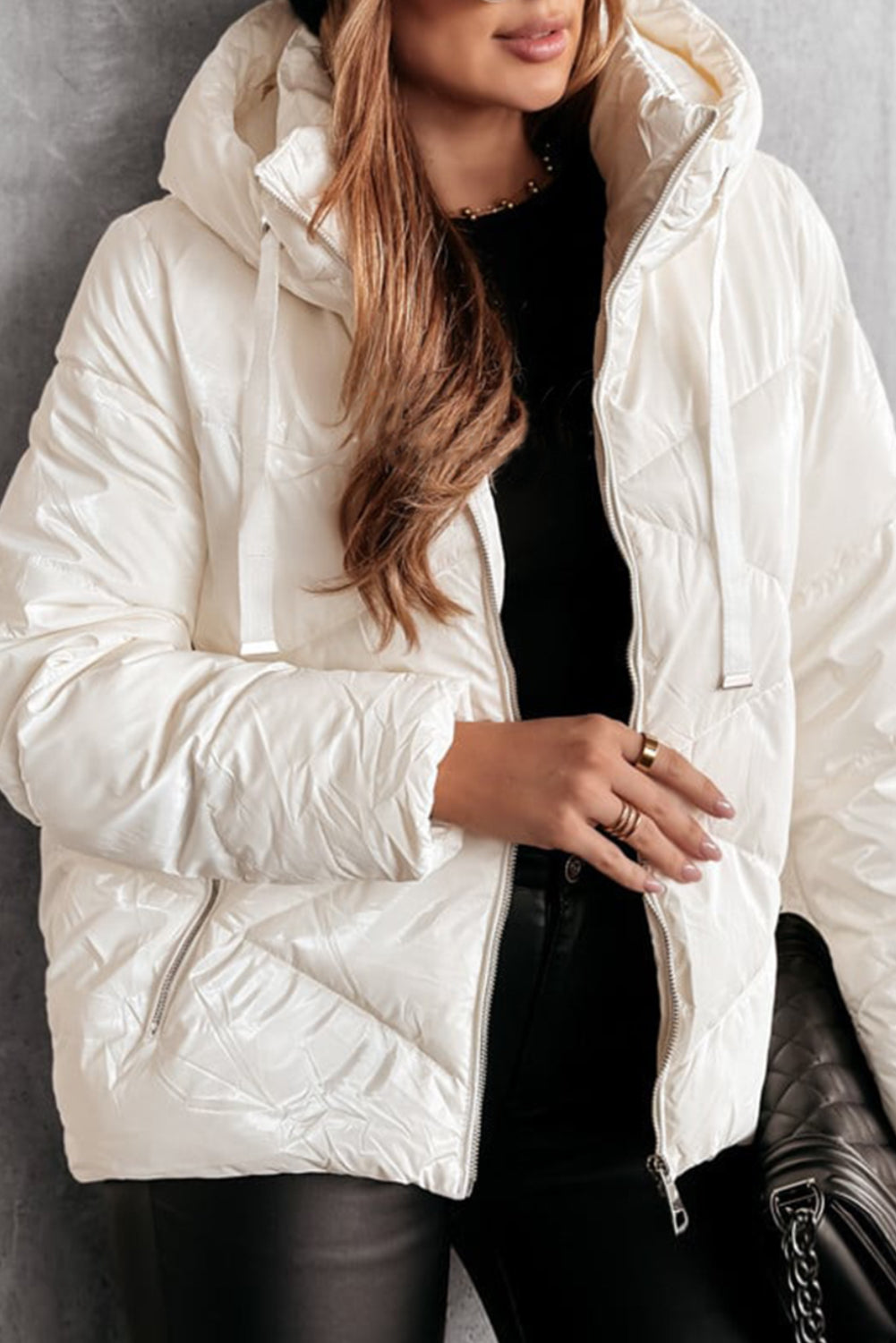 Cozy Quilted Hooded Puffer Jacket for Winter Chic	