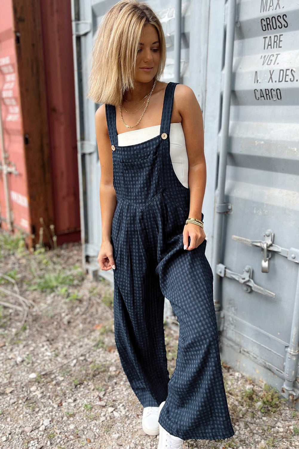 Plaid Cotton Overalls Checkered Bib Pants Jumpsuits & Rompers | Chuzko.com