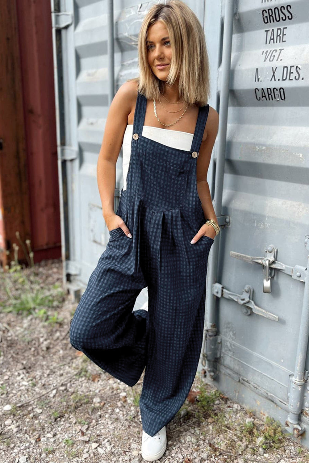 Plaid Cotton Overalls Checkered Bib Pants Jumpsuits & Rompers | Chuzko.com