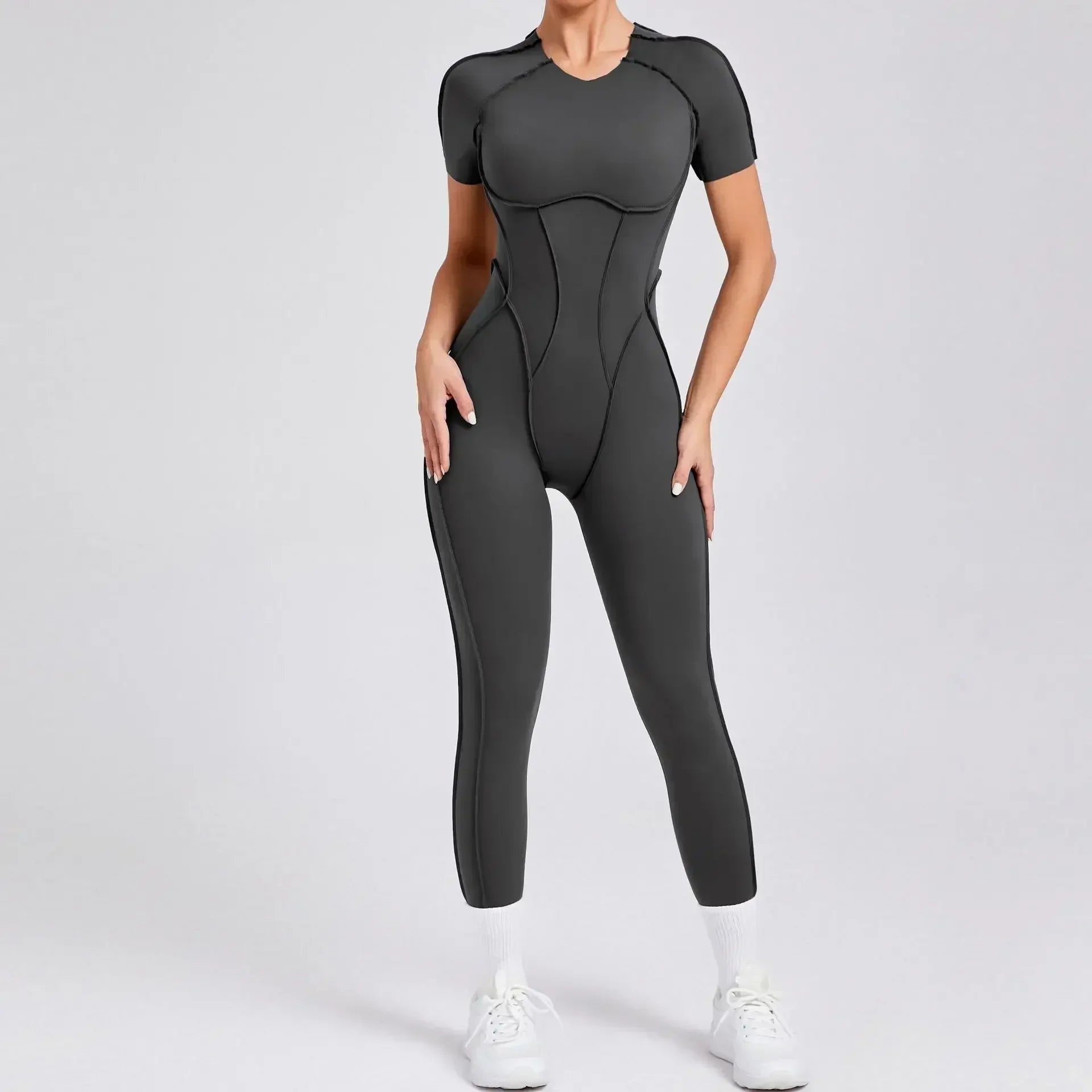 Gym Backless Jumpsuit Full-Length Sporty Pantsuits Jumpsuits | Chuzko.com