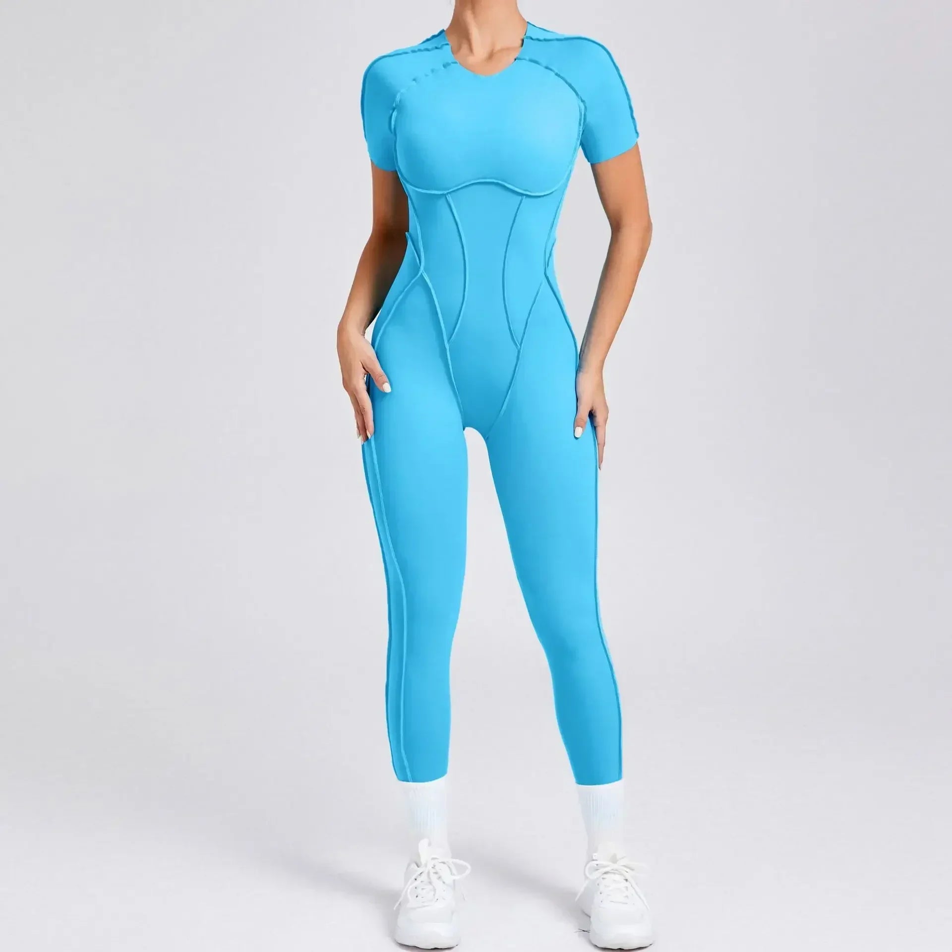 Gym Backless Jumpsuit Full-Length Sporty Pantsuits Jumpsuits | Chuzko.com