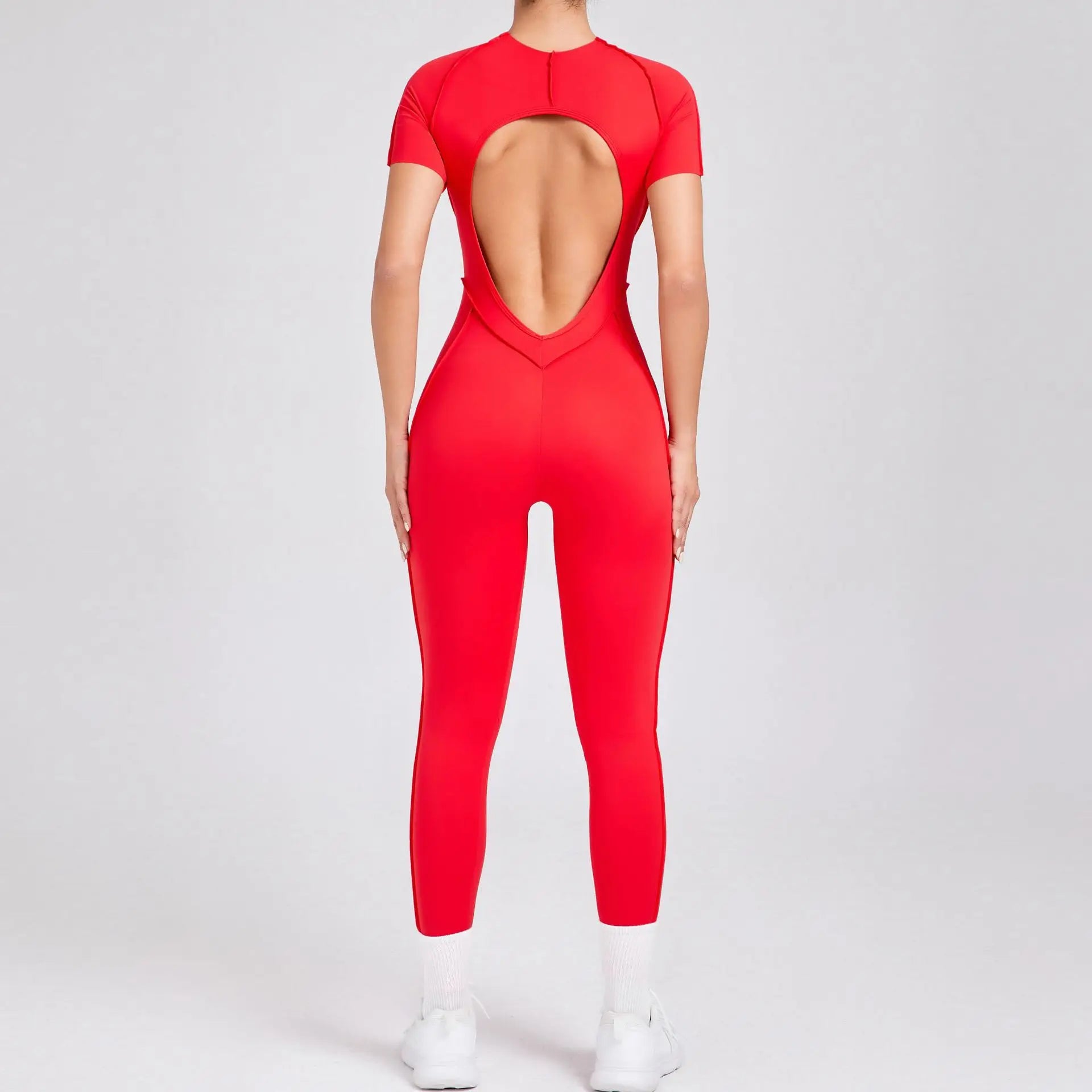 Gym Backless Jumpsuit Full-Length Sporty Pantsuits Jumpsuits | Chuzko.com