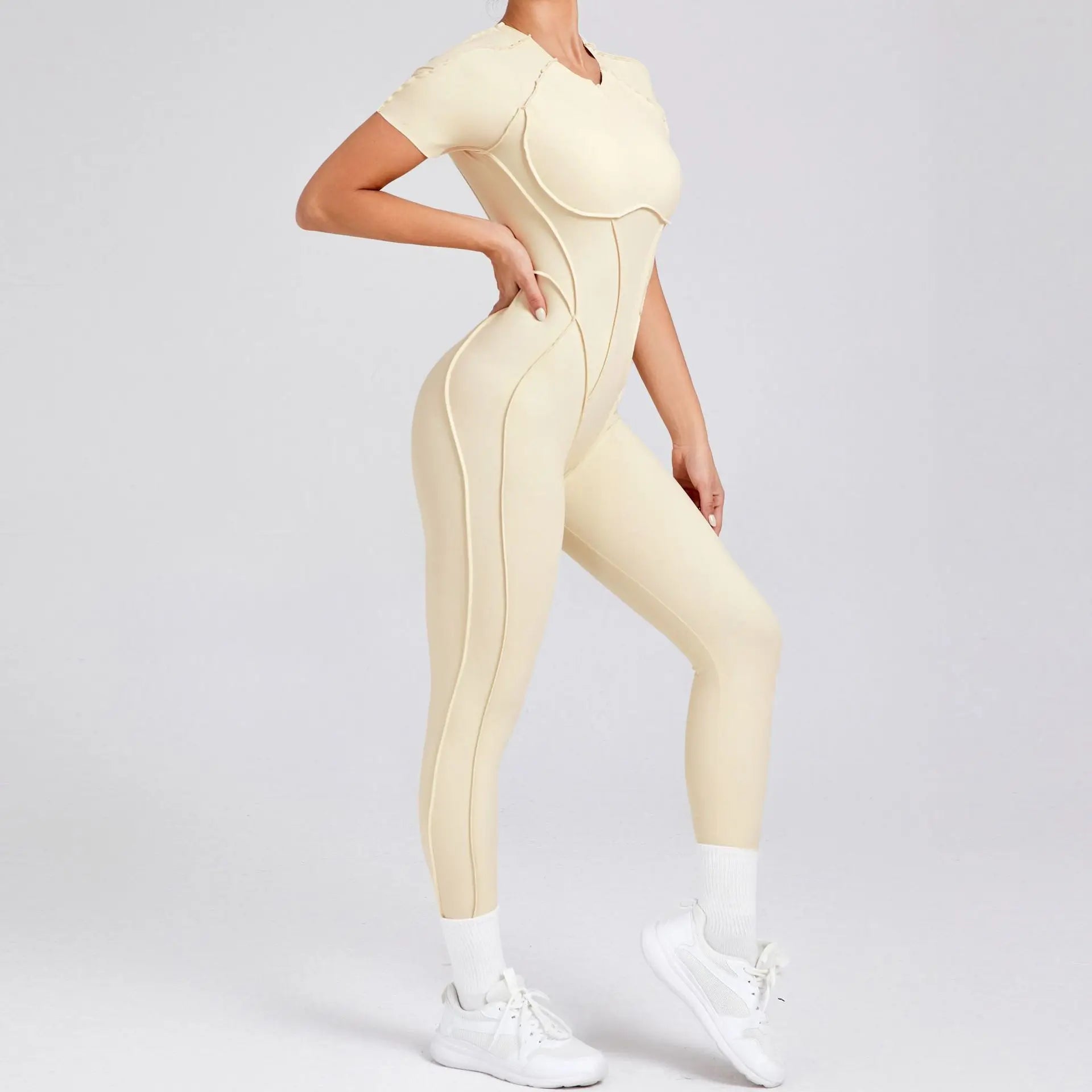 Gym Backless Jumpsuit Full-Length Sporty Pantsuits Jumpsuits | Chuzko.com