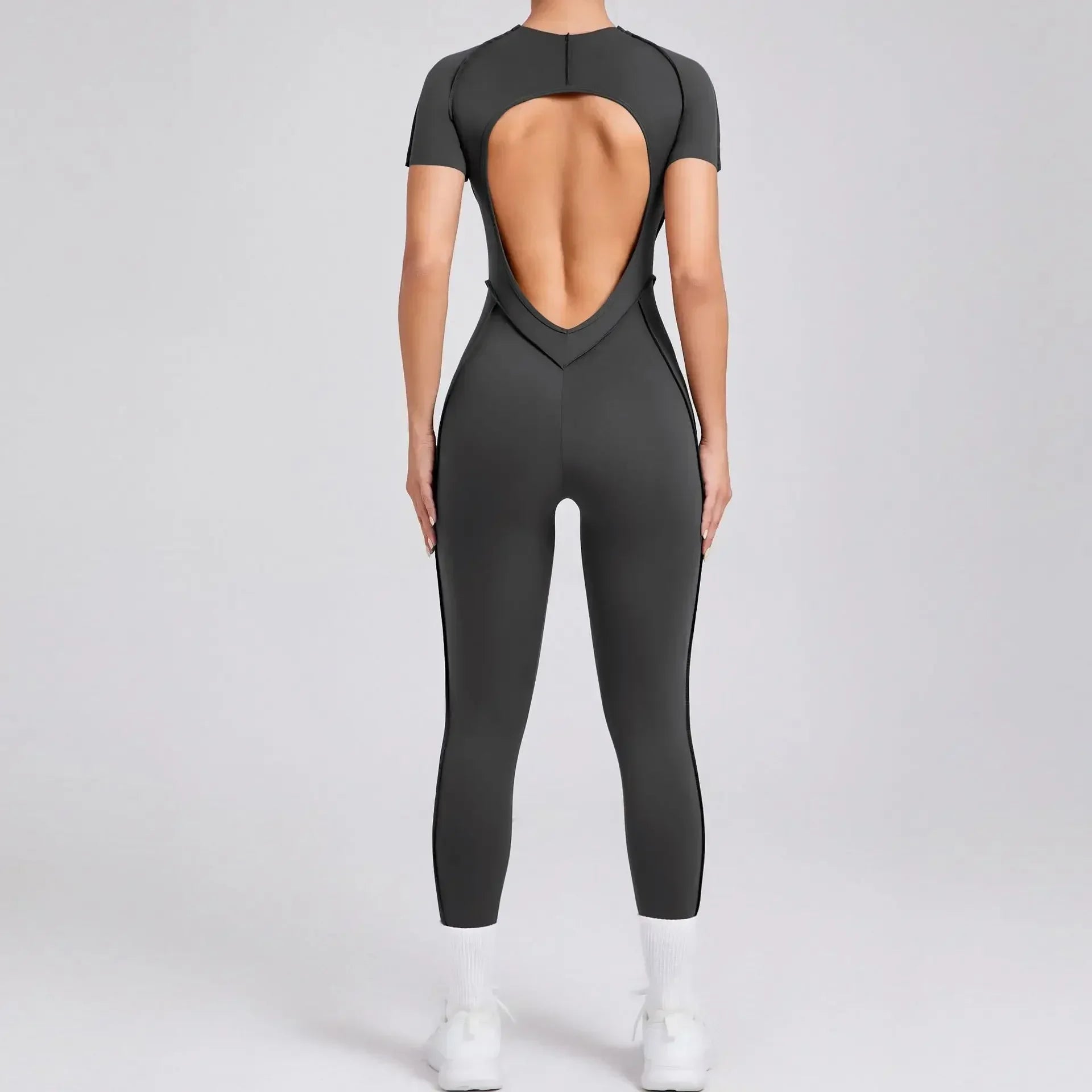 Trendy Backless Gym Jumpsuit for Fashion-Forward Women	