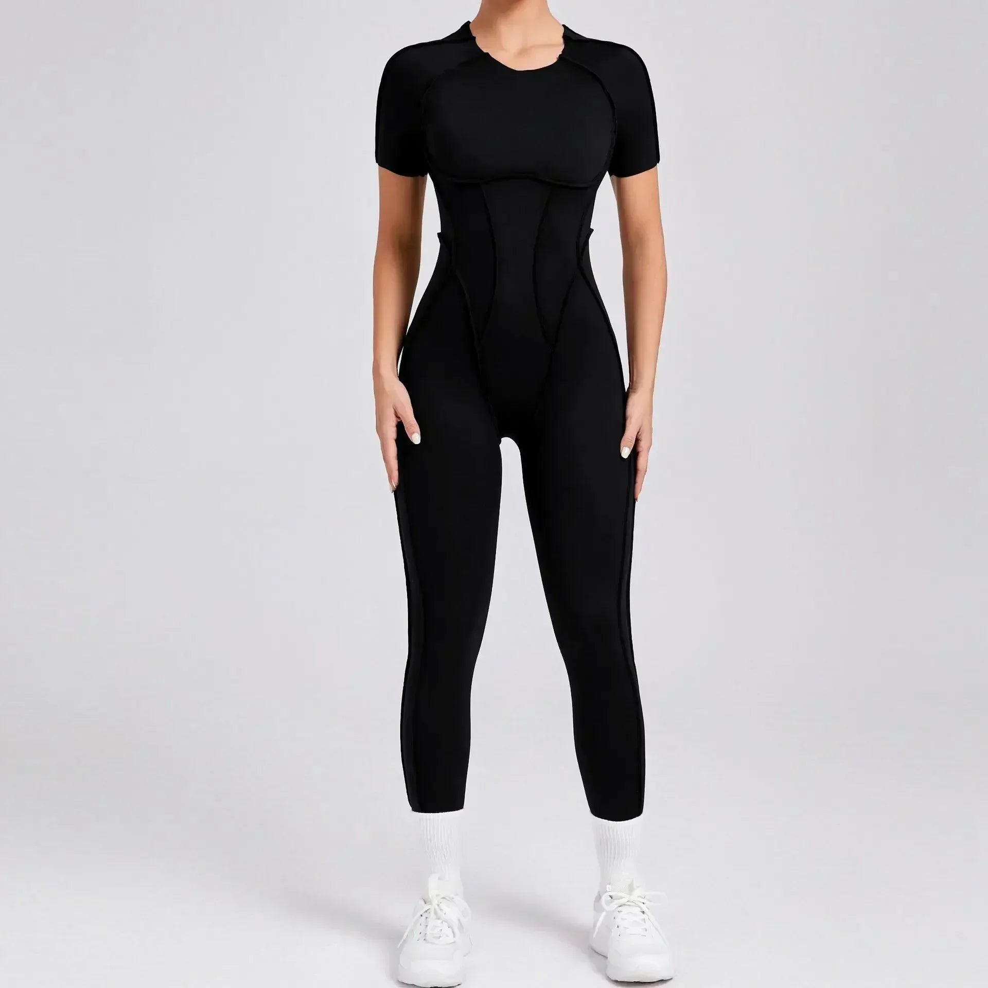 Gym Backless Jumpsuit Full-Length Sporty Pantsuits Jumpsuits | Chuzko.com