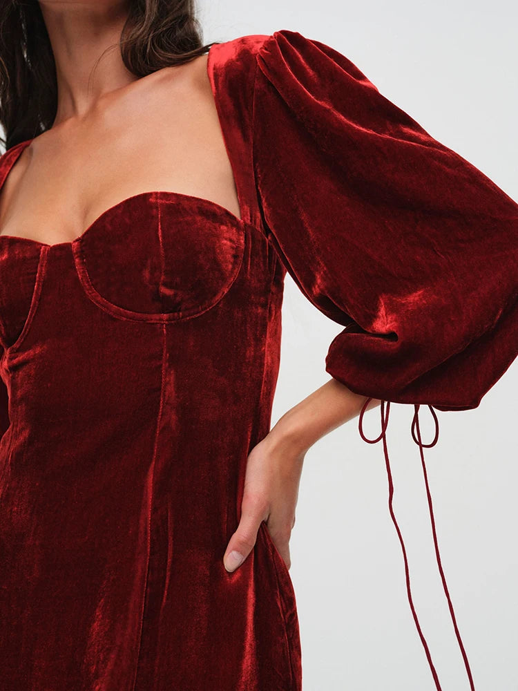 Backless Velvet Velour Bustier Holiday Dress Velvet Dresses | Chuzko.com