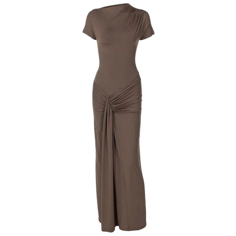 Elegant Asymmetrical Evening Dress for Weddings Elegant Dresses | Chuzko.com