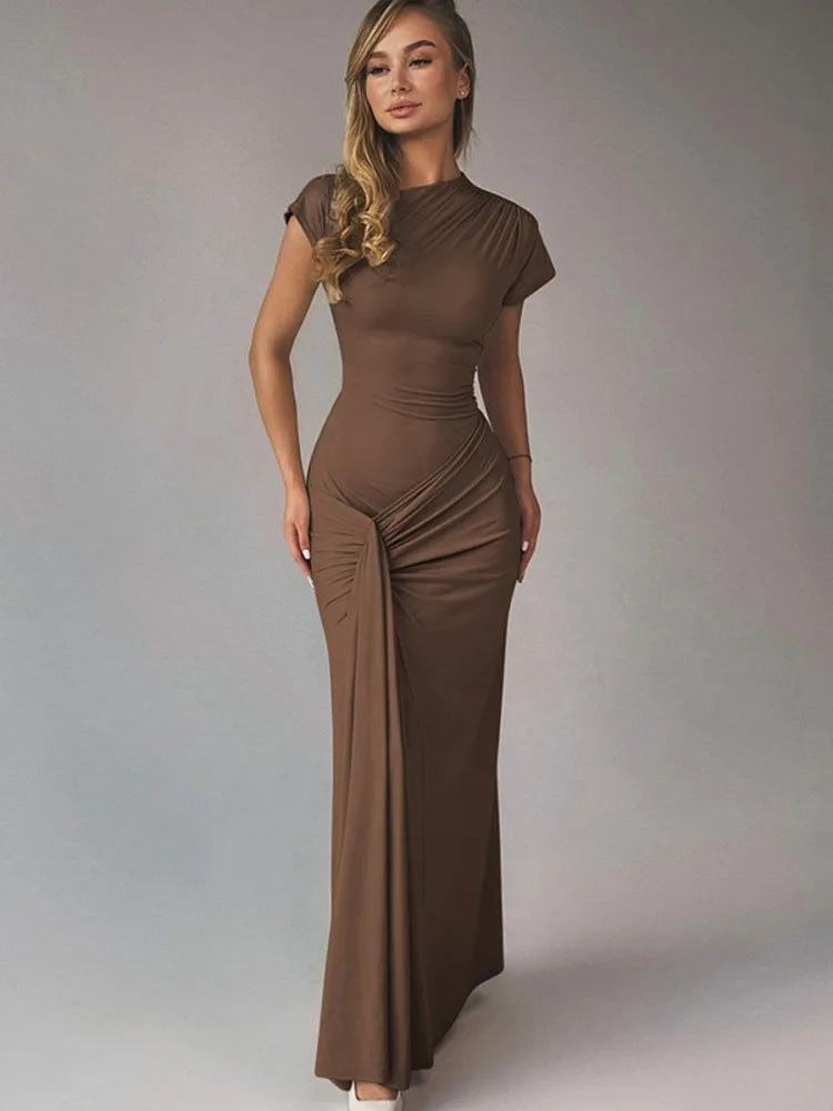 Elegant Asymmetrical Evening Dress for Weddings Elegant Dresses | Chuzko.com