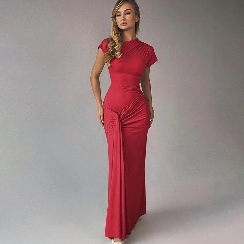 Elegant Asymmetrical Evening Dress for Weddings Elegant Dresses | Chuzko.com