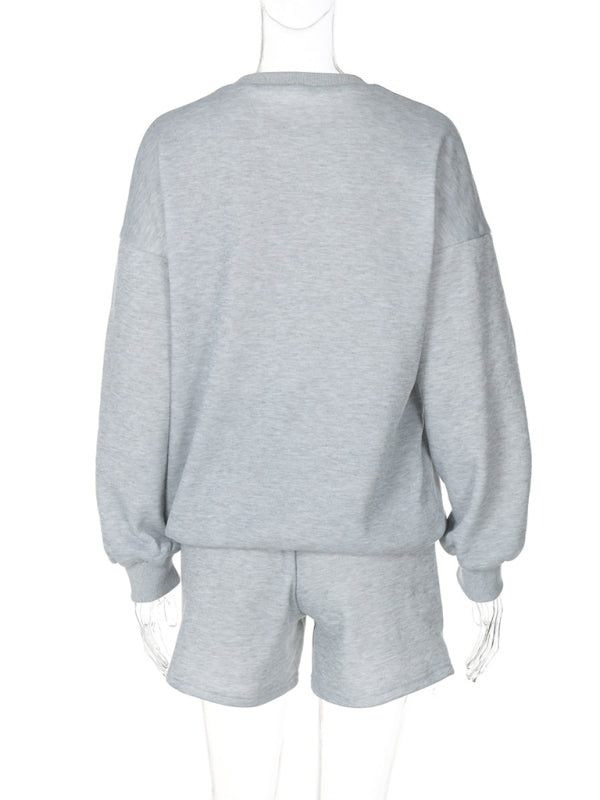 Paris J'Adore Loungewear Set Shorts and Sweatshirts Sporty | Chuzko.com