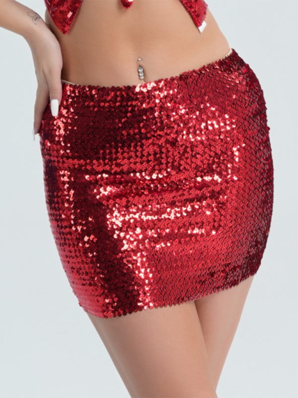 Festive Sparkle Club Sequin Mini Skirt Mini Skirts | Chuzko.com