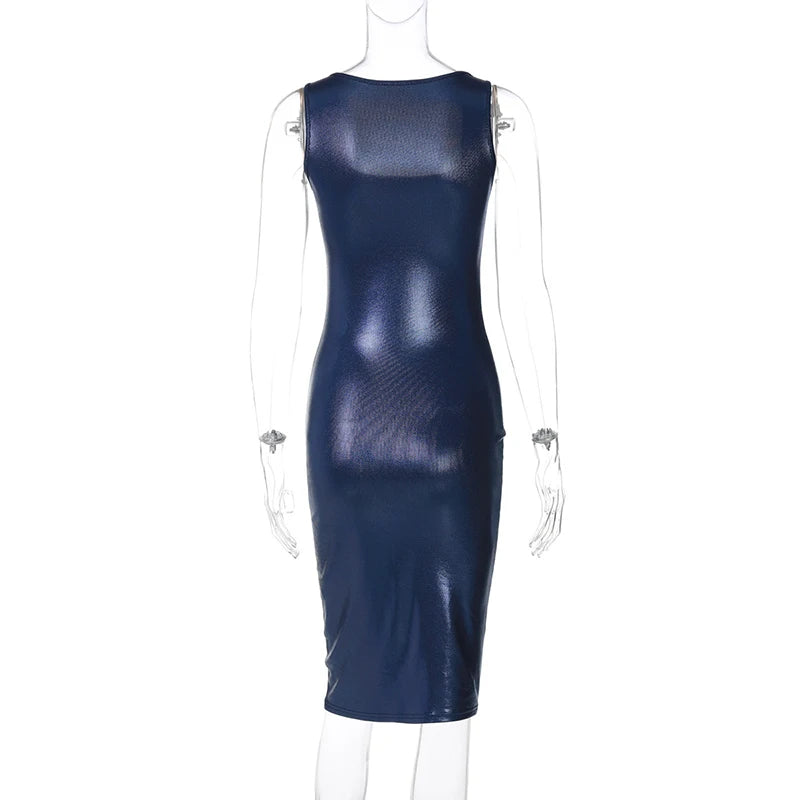 Metallic Sparkle Bodycon Event Dress Mini Dresses | Chuzko.com