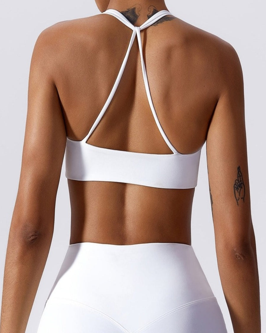 Solid Push-up Sporty Bra Sporty Bra | Chuzko.com