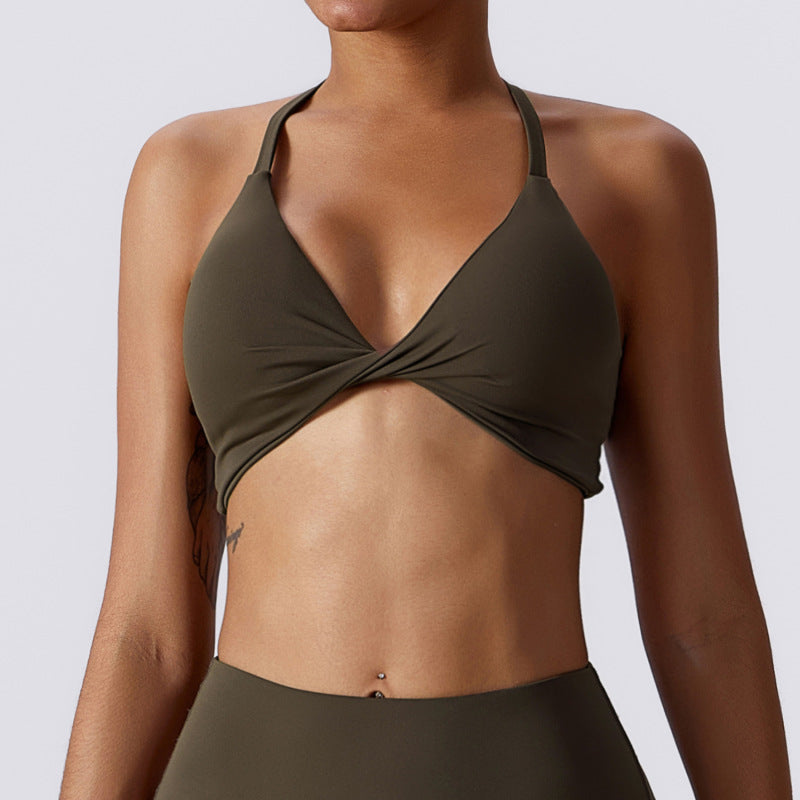 Solid Push-up Sporty Bra Sporty Bra | Chuzko.com