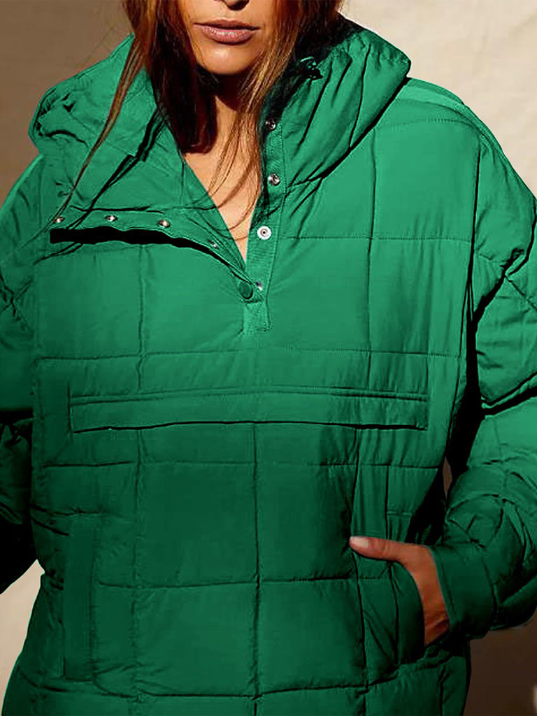 Solid Cotton Hooded Pippa Packable Puffer Jacket Puffer Jacket | Chuzko.com