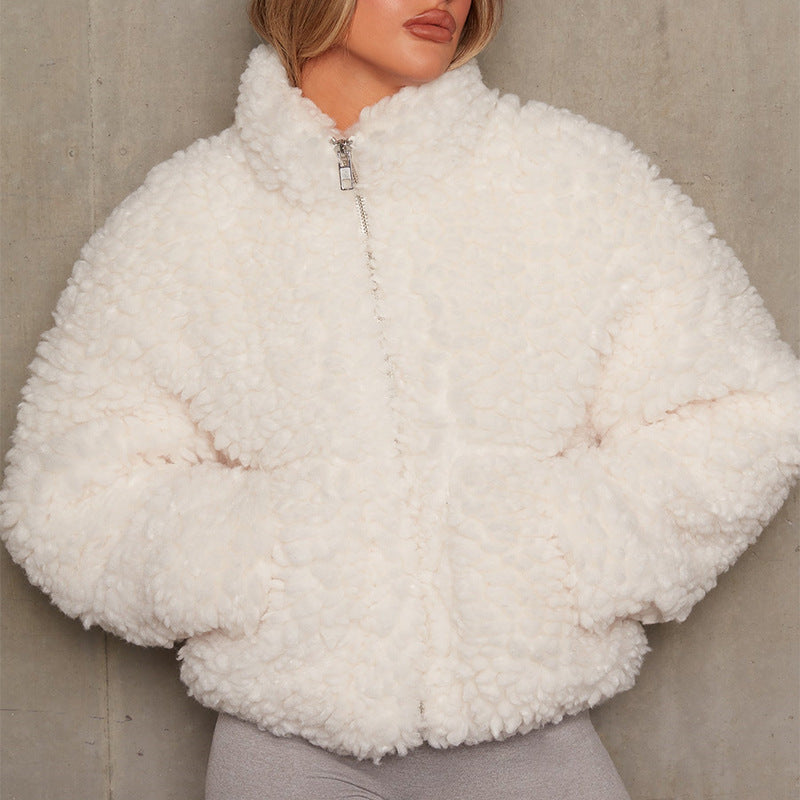 Faux Fur Lamb Topper Jacket	