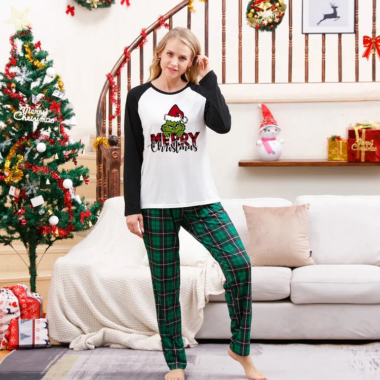 Grinch Matching Family Christmas Sleepwear Reindeer Pajamas 2 | Chuzko.com