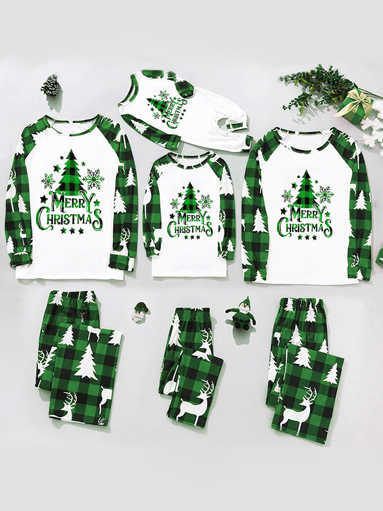 Merry Christmas Family Plaid Tree Pajamas Set Pajamas set | Chuzko.com