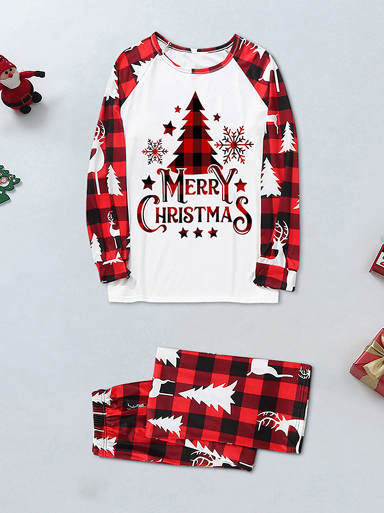 Merry Christmas Family Plaid Tree Pajamas Set Pajamas set | Chuzko.com