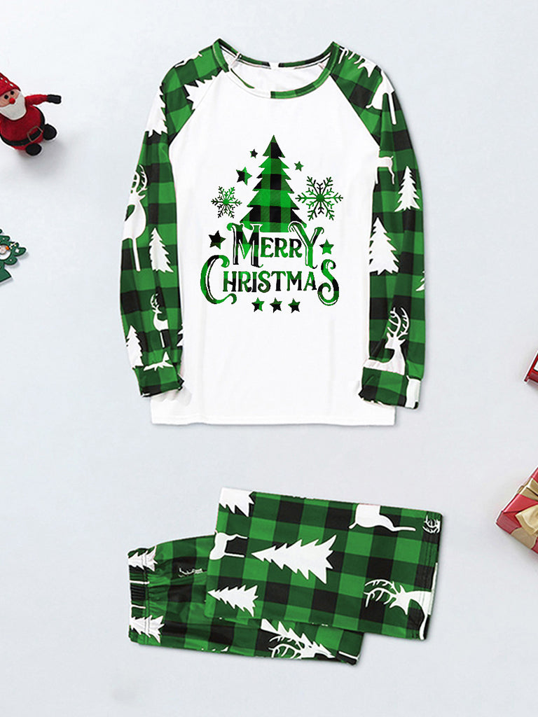 Merry Christmas Family Plaid Tree Pajamas Set Pajamas set | Chuzko.com