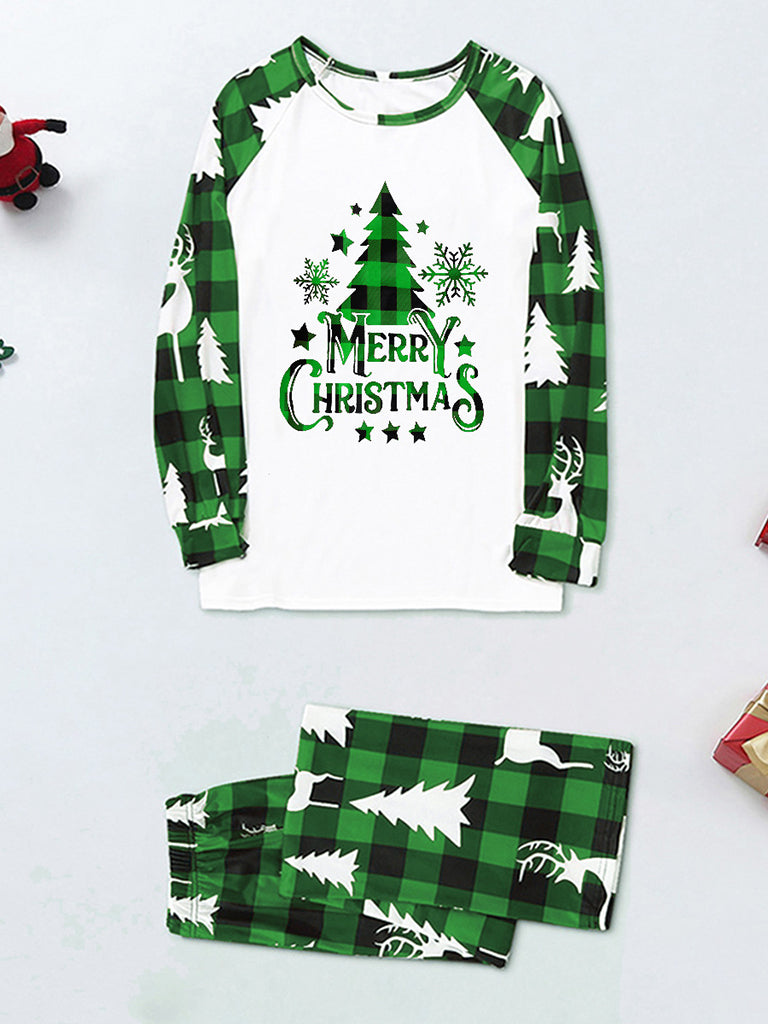 Merry Christmas Family Plaid Tree Pajamas Set Pajamas set | Chuzko.com