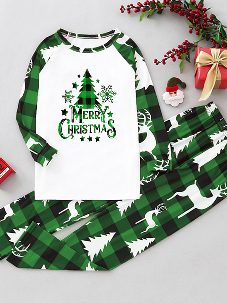 Merry Christmas Family Plaid Tree Pajamas Set Pajamas set | Chuzko.com