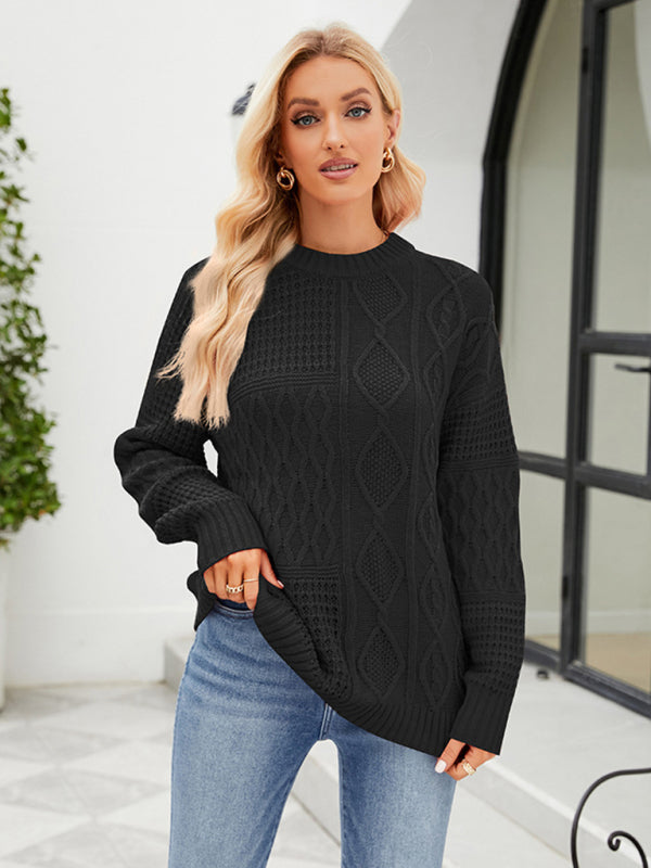 Women’s Cable Crewneck Sweater Sweaters | Chuzko.com