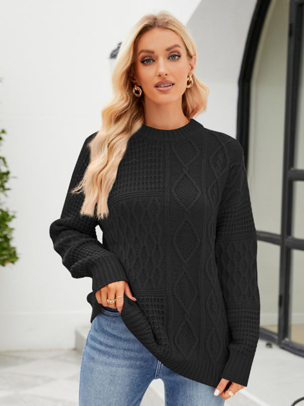 Women’s Cable Crewneck Sweater Sweaters | Chuzko.com