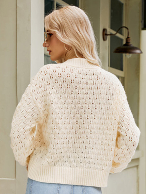 Cozy Oversized Open Knit Sweater - Everyday Chic Knitwear | Chuzko.com