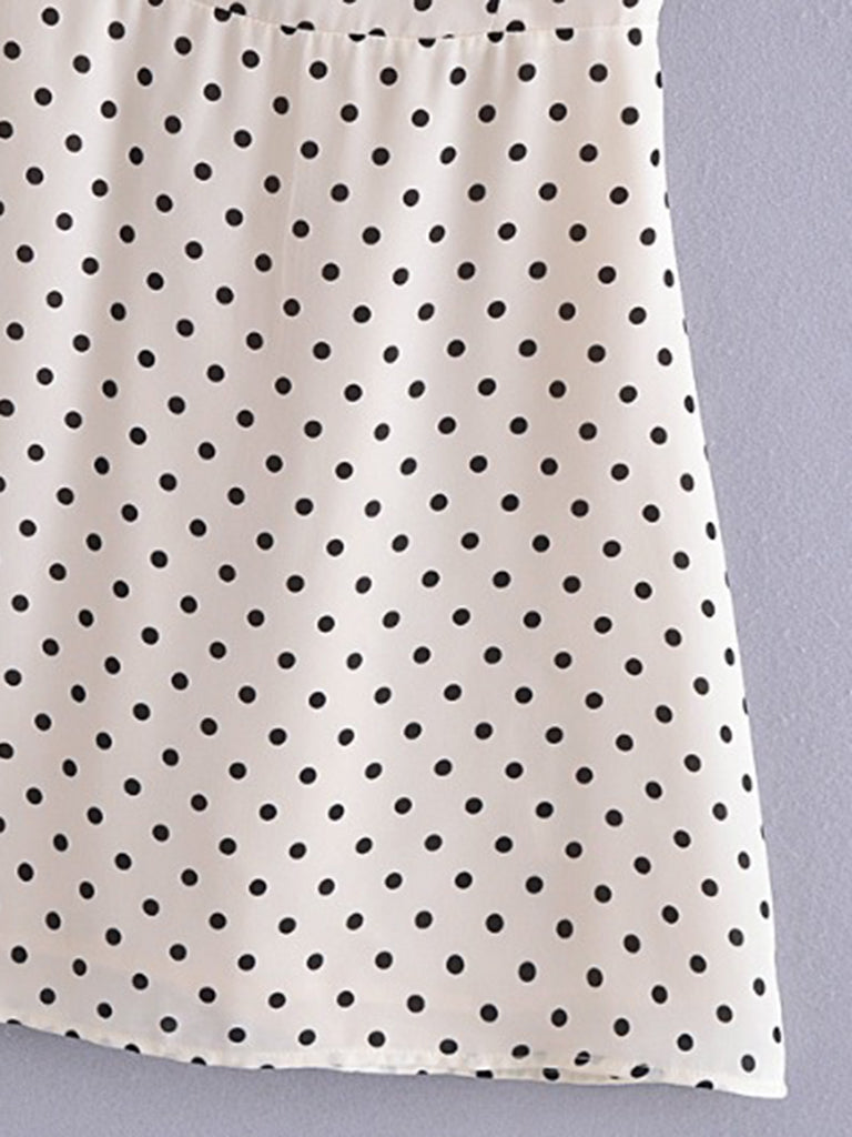 Cami Polka Dot A-Line Mini Dress with Bustier Fit A-Line Dresses | Chuzko.com