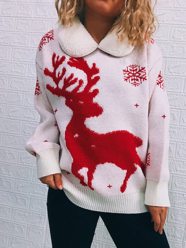 Thanksgiving Feast Mode: Christmas Knit Sweater with Plush Doll | Chuzko.com