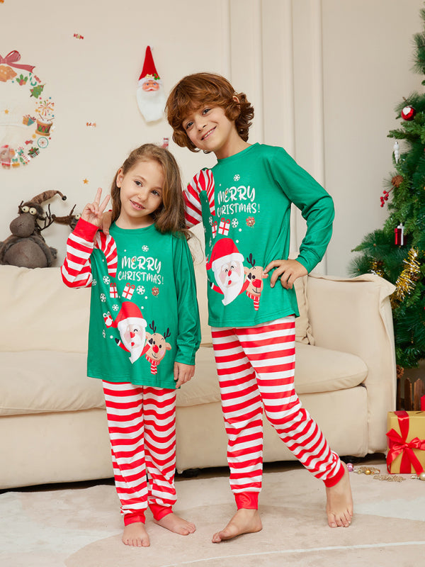 Santa's Little Helpers: Kids' Matching Festive Cotton Pajama | Chuzko.com