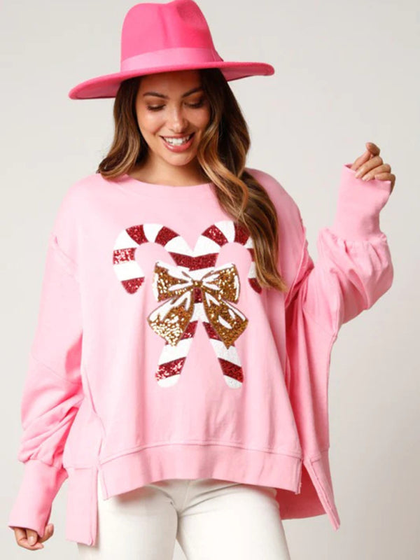 Christmas Gift Idea: Oversized Patchwork Holiday Sweatshirt	