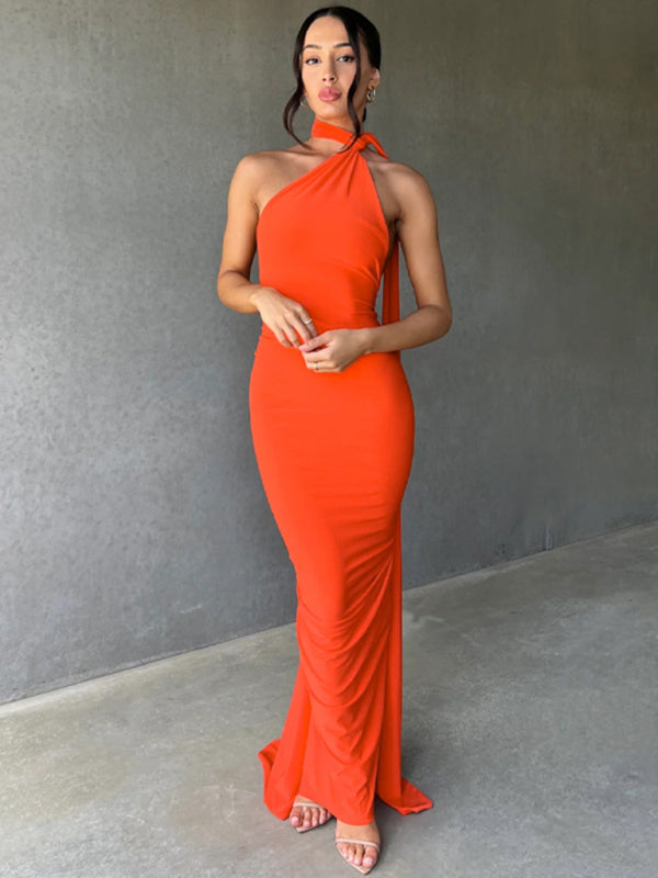 Cocktail Parties Couture Backless Tail Maxi Dress Evening Dresses | Chuzko.com