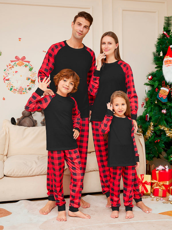 Festive Family Matching Plaid Pajamas for Thanksgiving & Christmas	