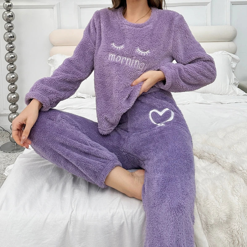 Plush Loungewear Winter Fuzzy Pajamas Pajamas | Chuzko.com