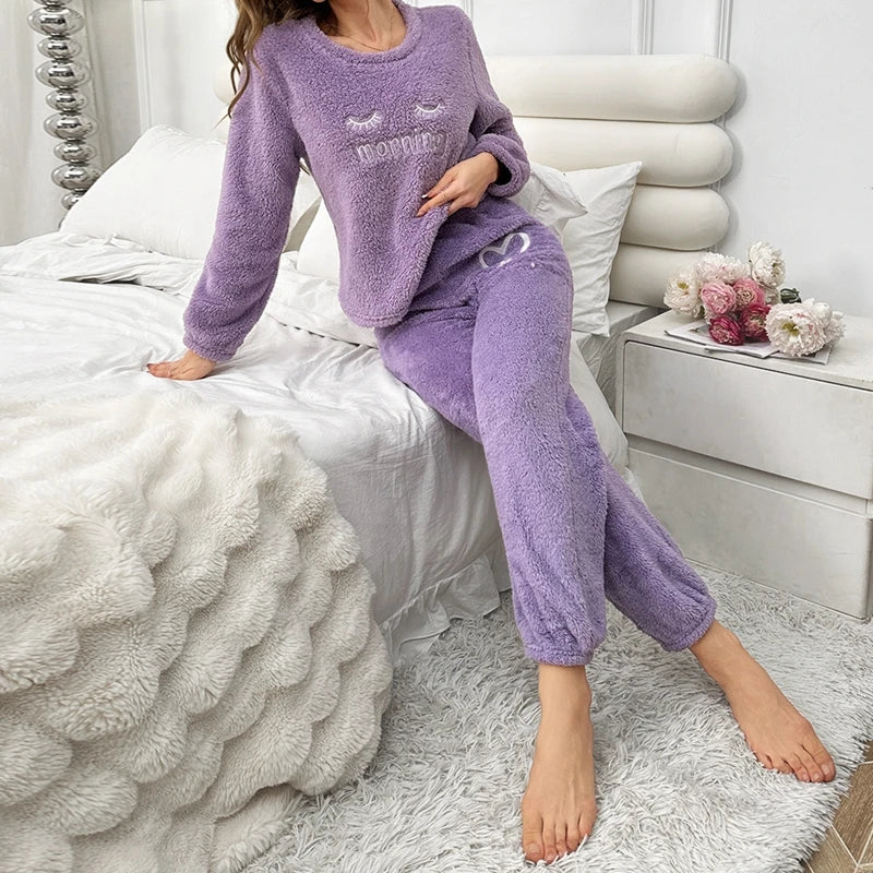 Plush Loungewear Winter Fuzzy Pajamas Pajamas | Chuzko.com