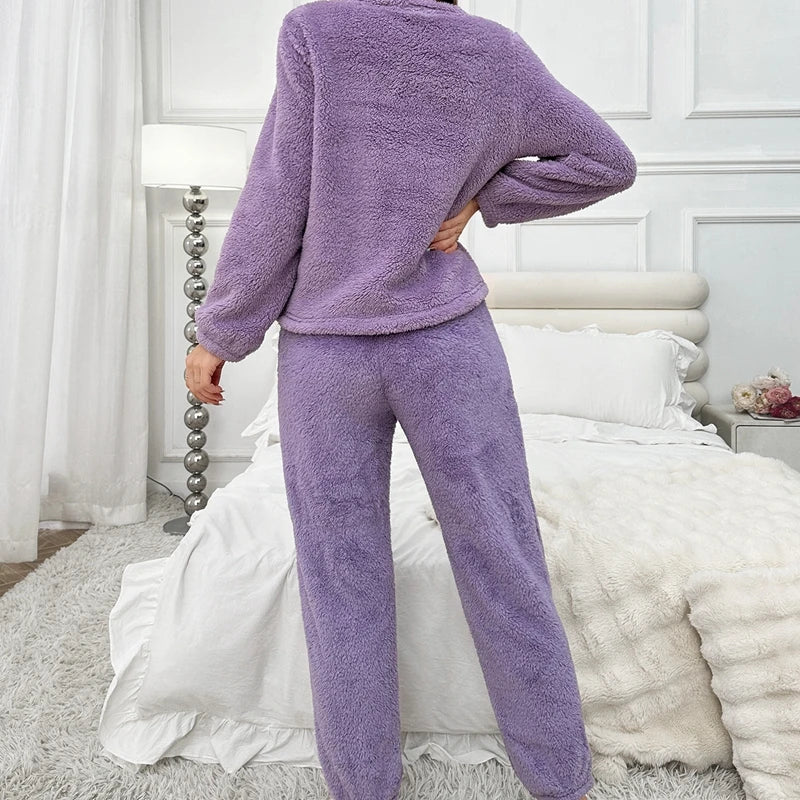 Plush Loungewear Winter Fuzzy Pajamas Pajamas | Chuzko.com