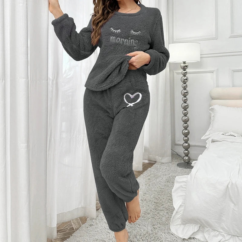 Plush Loungewear Winter Fuzzy Pajamas Pajamas | Chuzko.com