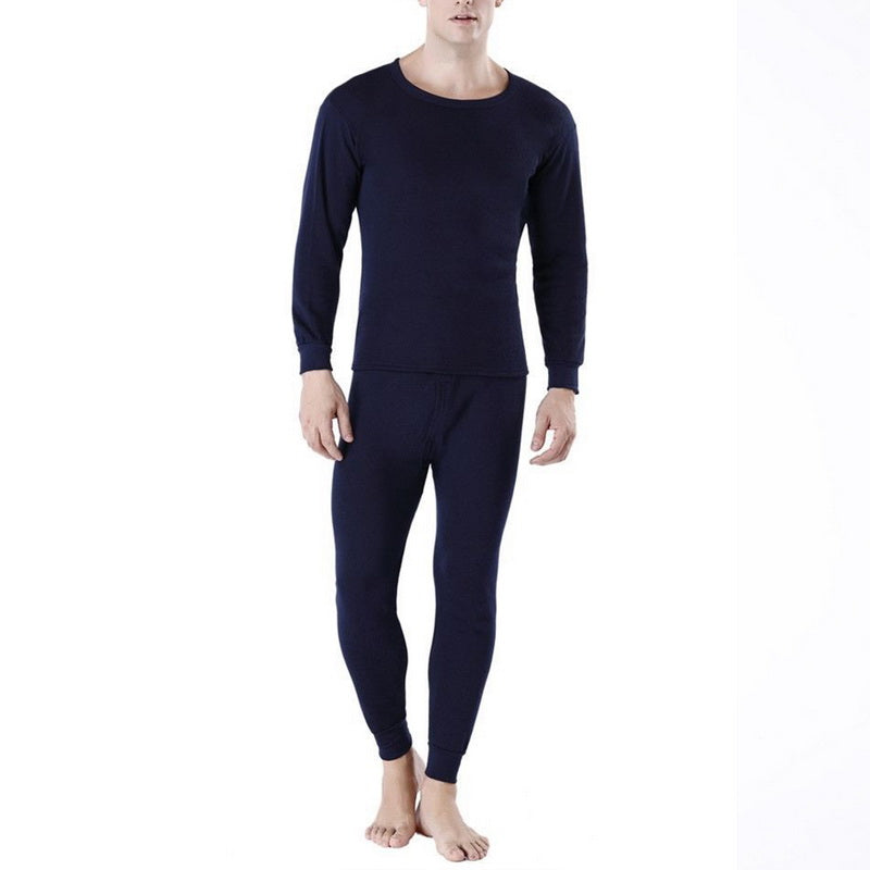 Men's Fleece-Lined Thermal Set Sleepwear Winter Loungewear | Chuzko.com