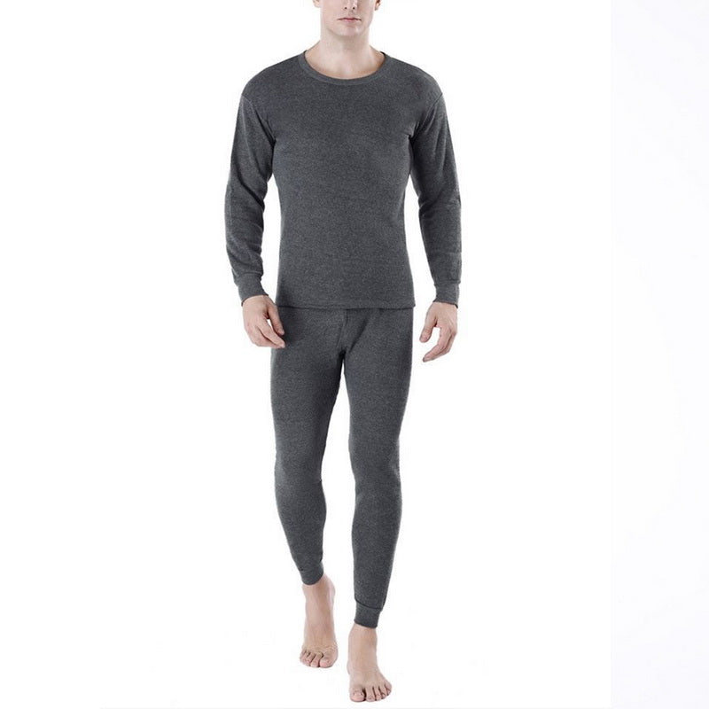 Men's Fleece-Lined Thermal Set Sleepwear Winter Loungewear | Chuzko.com