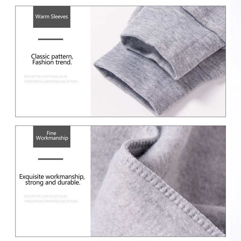 Men's Fleece-Lined Thermal Set Sleepwear Winter Loungewear | Chuzko.com