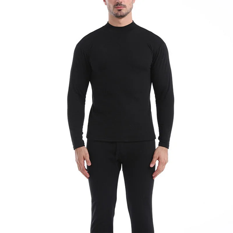 Men's Fleece-Lined Thermal Set Sleepwear Winter Loungewear | Chuzko.com