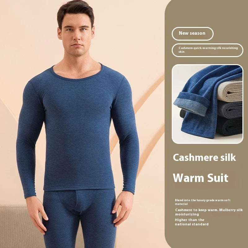 Cashmere Blend Men’s Thermals Winter Pajamas Thermal Outfits | Chuzko.com