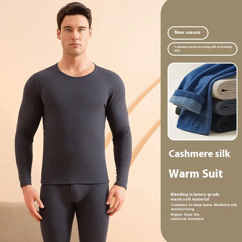 Cashmere Blend Men’s Thermals Winter Pajamas Thermal Outfits | Chuzko.com