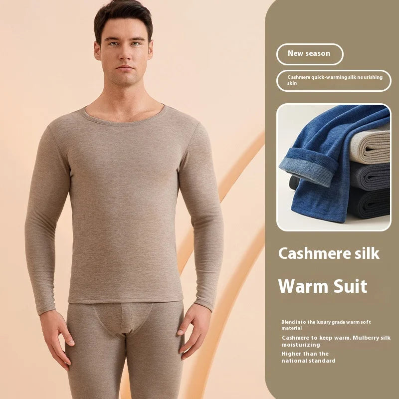 Cashmere Blend Men’s Thermals Winter Pajamas Thermal Outfits | Chuzko.com