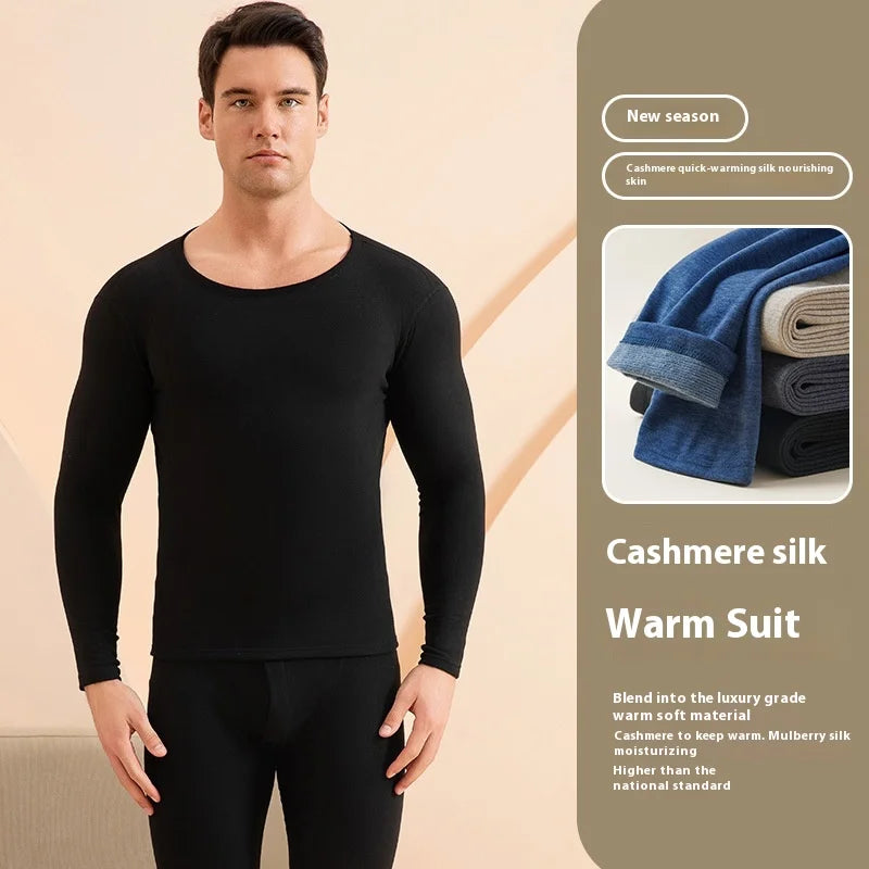 Cashmere Blend Men’s Thermals Winter Pajamas Thermal Outfits | Chuzko.com