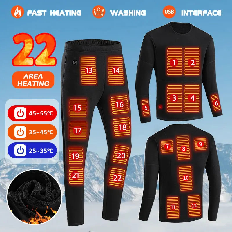 Streamlined Heated Thermal Set for Outdoor Adventures	