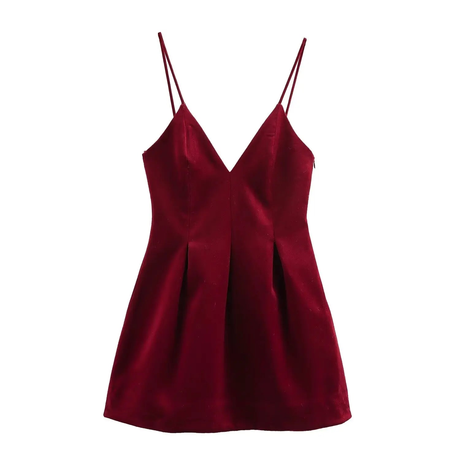 Velvet Holiday V-Neck Dress – Elegant Evening Wear Velvet Dresses | Chuzko.com